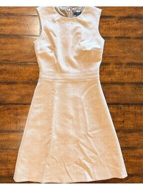 J.Crew Wool Fit Flare Dress Camel Tan Sleeveless Lined Career - Women's Size 00
